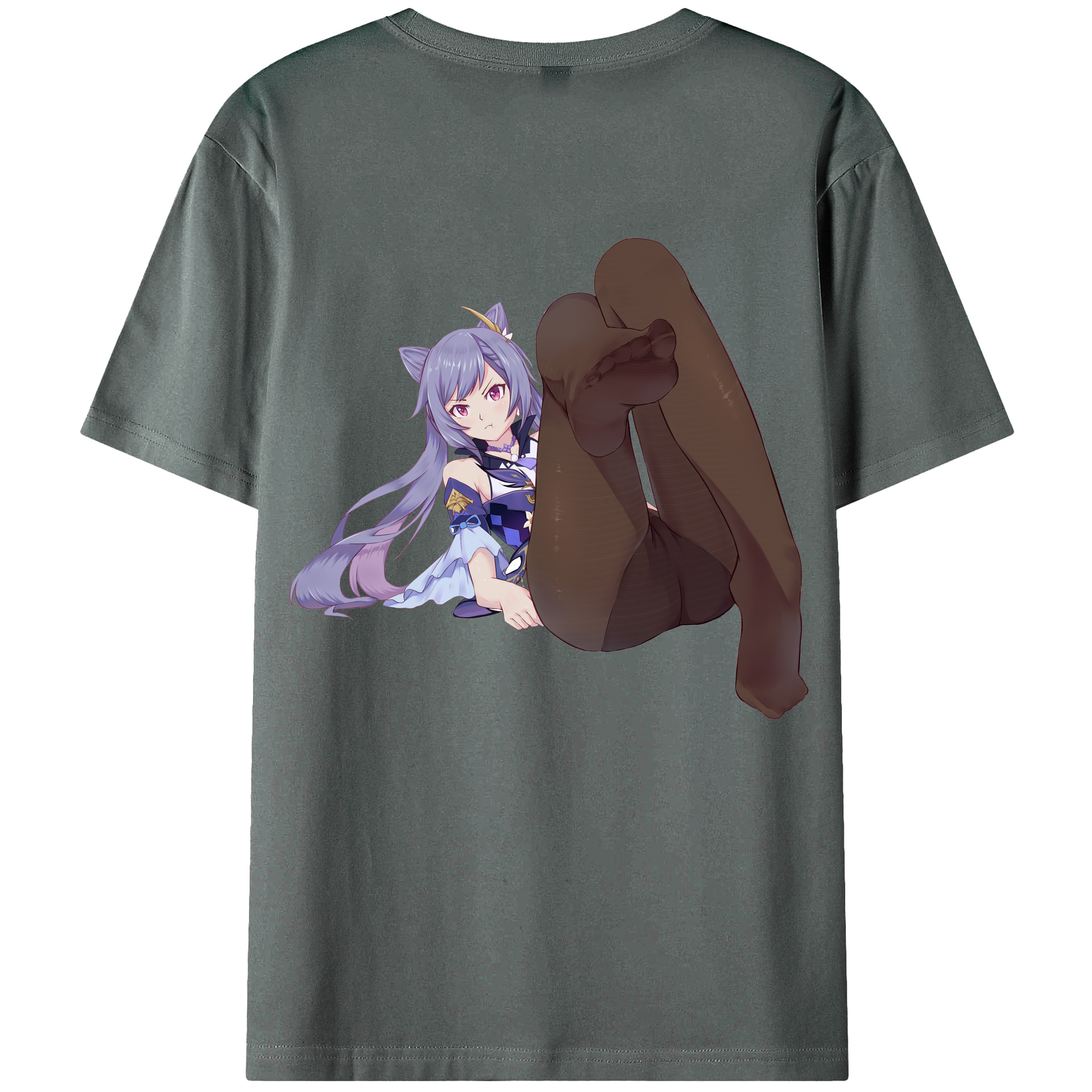 げんし神 刻晴 こくせい genshin Kokusei 綿100％半袖Tシャツ（背面プリント）